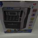 ATM Piggy Bank for Kids, ATM Machine for Real Money with Debit Card, Bill Feeder, Coin Recognition, Balance Calculator, Electronic Savings Safe Box, Gifts for Teen Boys Girls (Black)