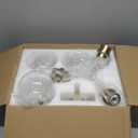 3-Light Semi Flush Mount Ceiling Light, Modern Light Fixtures Ceiling Mount with Globe Clear Glass Shade, SM195-BG-3