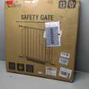 29"-45" Baby Gate for Stairs, Auto Close Stroller Friendly Dog Gate Indoor for Doorways, Pressure Mounted Baby Gate, Easy Walk Through Gate for Children & Pets, White
