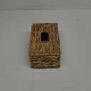 Woven Tissue Box Holder Rustic Style Tissue Storage Basket for Desk Home Decor Capacity Napkin Organizer Boho Woven Design for Living Room Kitchen