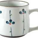 Mini Ceramic Tea Cup Coffee Mug for Office and Home, Japanese Style, Dishwasher and Microwave Safe, for Tea, Juice, Coffee 8oz - Spring Budding