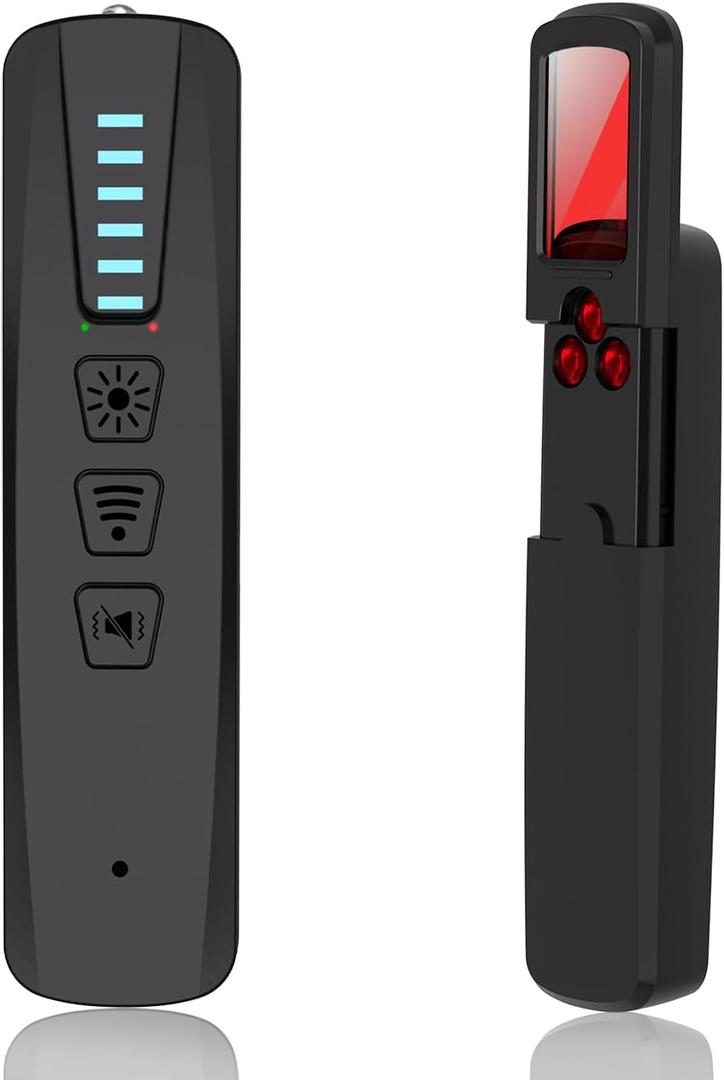 Hidden Camera Detectors,GPS Tracker Detector,Camera Detector Spy Camera Finder,25H Working Time,Travel-Friendly Size S500 (Black)