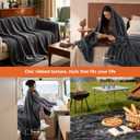Bedsure GentleSoft Grey Fleece King Blanket for Couch - Cozy Soft Blankets for Women, Cute Small Throws for Girls, 108x90 Inches