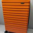 Amazon Basics 30" Hardside Large Checked Luggage, Expandable For Up to 15% More Space, Hardshell Suitcase With Wheels, Scratch-Resistant Surface, Four Multi-directional Wheels, Orange, Size: Large Checked