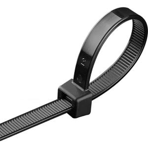 Extra long zip ties 48 inch black Large cable ties heavy duty outdoor use 250 lbs thick Nylon plastic Zipties 18 pcs