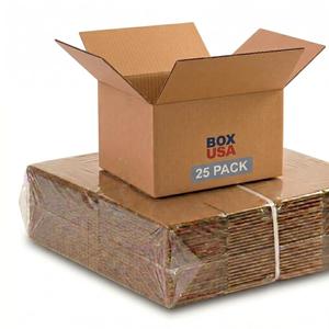 BOX USA Small Shipping Boxes 10"L x 10"W x 6"H (25-Pack) - Small Corrugated Cardboard Packaging Boxes for Shipping, Packing, Moving, and Storage at Home, Office, or Business
