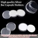 50 Pcs 38 mm Acrylic Silver Dollar Case, Coin Capsules Coin Storage Cases Silvers Bar Capsule Holders Clear Dollar Coins Holder Coins Collection Supplies for Morgan, Peace, IKE Silver Dollars