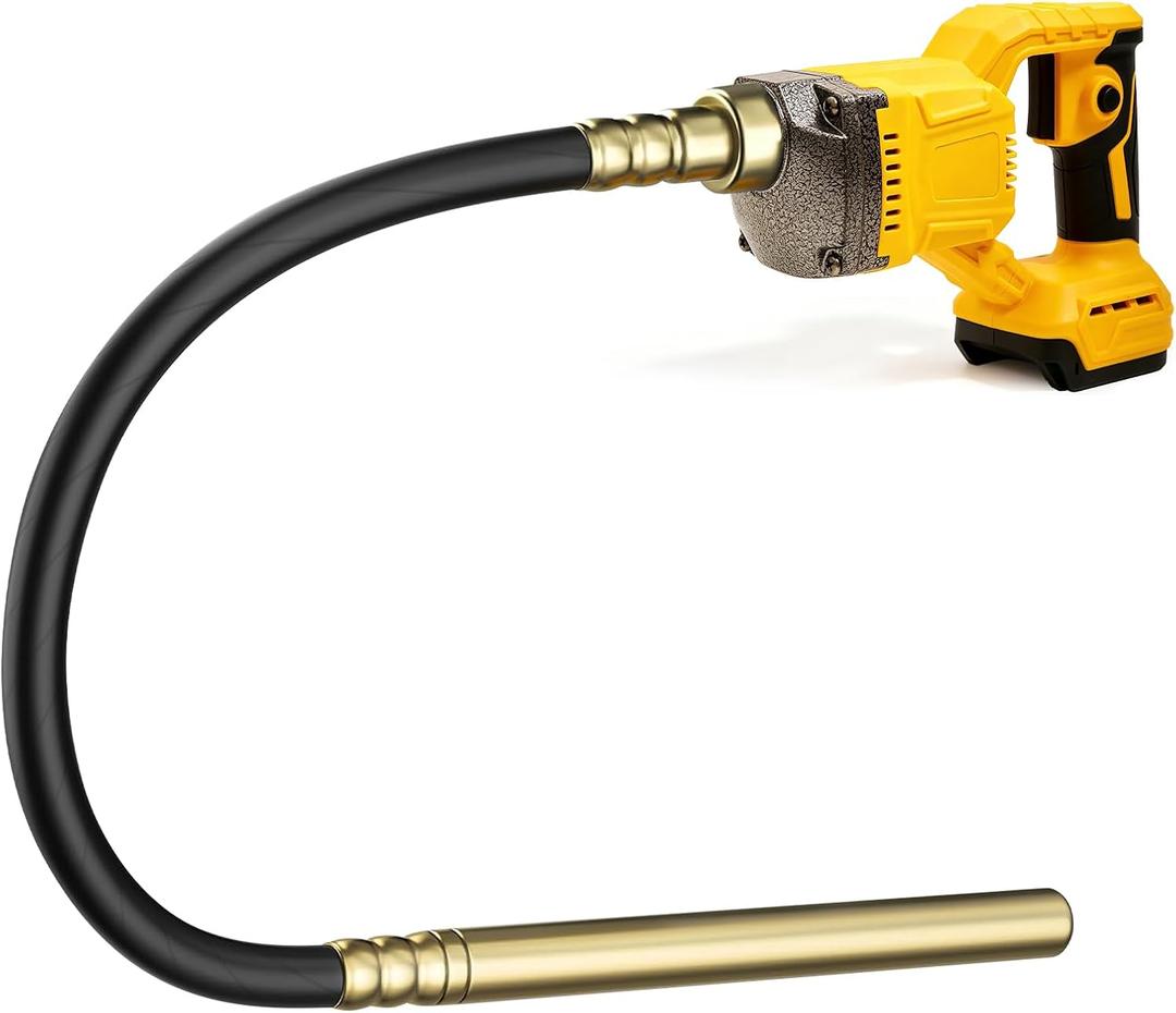 Handheld Concrete Vibrating Tool, Compatible with Dewalt 20V Battery(No Battery), 800W Cordless Electric Concrete Vibrator with 3.8ft Shaft Rod, 6000RPM Portable Vibrator for Remove Air Bubble