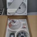 42 Inch Ceiling Fans with Lights and Remote, Low Profile Ceiling Fan with Light Flush Mount, Reversible, 6 Speeds, 3CCT Dimmable White Ceiling Fan for Bedroom Dinning Room Indoor, White 42"D x 42"W x 8.7"H