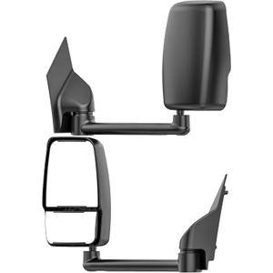 Tow Mirrors Compatible with Chevy Express GMC Savana 2003-2019 1500 2500 3500, Manual Folding Towing Van Side Mirrors Replacement, Set of Left&Right Side