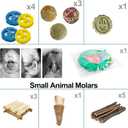 Mechpia Rabbit Toys, Bunny Tunnels and Tubes with Chew Toys for Grinding Teeth Apple Sticks Bamboo Carrot Loofah and Grass Ball for Rabbit Guinea Pig Chinchilla Ferret Rat