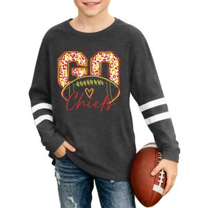 Boys Girls Football Shirt Game Day T Shirt Sport Lover Long Sleeve Tops