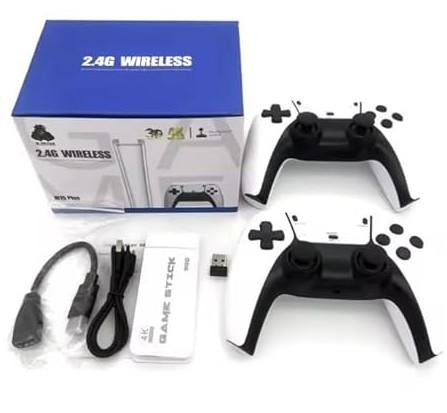 2.4G Wireless Game Controller Set, Dual Gamepad with USB Receiver, White and Black, Classic Game Console Support, 10 Simulator Compatible