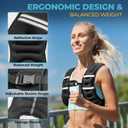 Weighted Vest, 8lb/12lb/16lb/20lb Weight Vest with Reflective Stripes for Men Women, Two Adjustment Straps for Workout, Strength Training, Running, Fitness, Muscle Building, Weight Loss (Black)