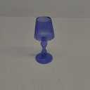 Candelabro de cristal con forma de lmpara de escritorio, candelabro de cristal para huracanes, soporte decorativo de vela para mesa, boda, comedor, centros de mesa, suministros de fiesta, (Azul marino)