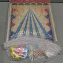 Fulmoon Disk Drop Game with 8 Disks Halloween Carnival Circus Theme Christmas Party Fun Wood Family Board Game for Birthday Party Decorations Supplies Activities(15.7 x 10 Inch)