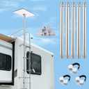 Starlink Gen 3 Flag Pole Mount, for RV Ladders Starlink Mini Pole Mount Kit Bracket, 2-9 ft, with Gen 3 Pipe Adapter