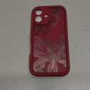 for iPhone 16 Case, Creative Butterfly Pattern Design for Girl Women, Soft Silicone Shockproof Anti-Scratch Protection Phone Cover for iPhone 16 (Burgundy Red Butterfly)