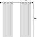 PrinceDeco Linen Sheer Curtains Linen Blended Rod Pocket Panels Light Filtering White Curtains for Living Room Vertical Drapes for Bedroom Modern Farmhouse Decor, 2 Panels, 52" W x 96" L