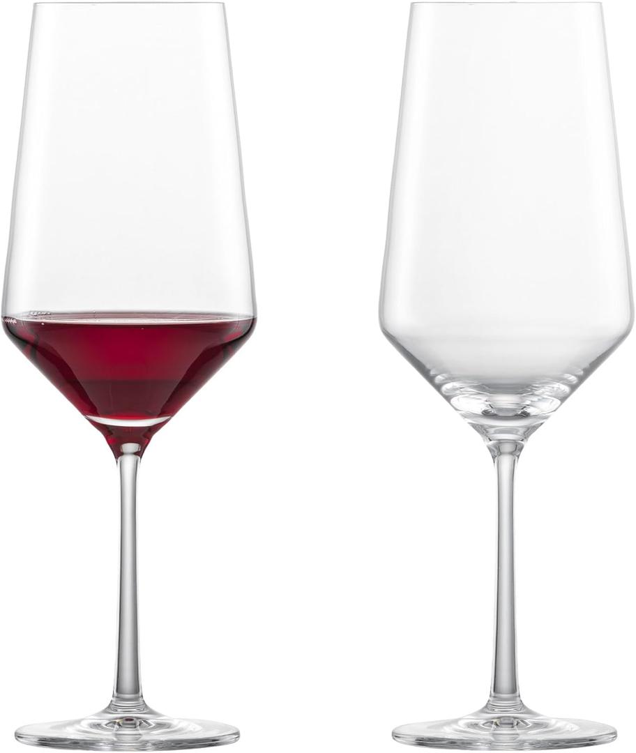 ZWIESEL GLAS Pure Bordeaux Red Glass (Set of 2), Bordeaux Glasses for Red , Dishwasher-Safe Tritan Crystal Glasses, Made in Germany (23 Ounce) (2 Count (Pack of 1))