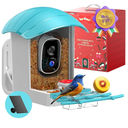 Bird Feeder with Camera Solar Powered: Smart Bird Feeders for Outdoors Garden with AI Identify Auto Capture 2K HD Bird House with Camera Outside WiFi Live View Birdfeeder Cam Gift for Birds Lover