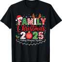 Family Christmas 2025 Pajamas Outfit Matching Xmas T-Shirt, XS