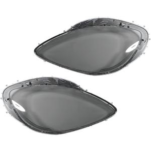 Headlight Lens Cover Front Left Right Headlight Headlamp Lense Clear Lens Cover for Chevrolet Corvette C6 2005-2013 PC Black