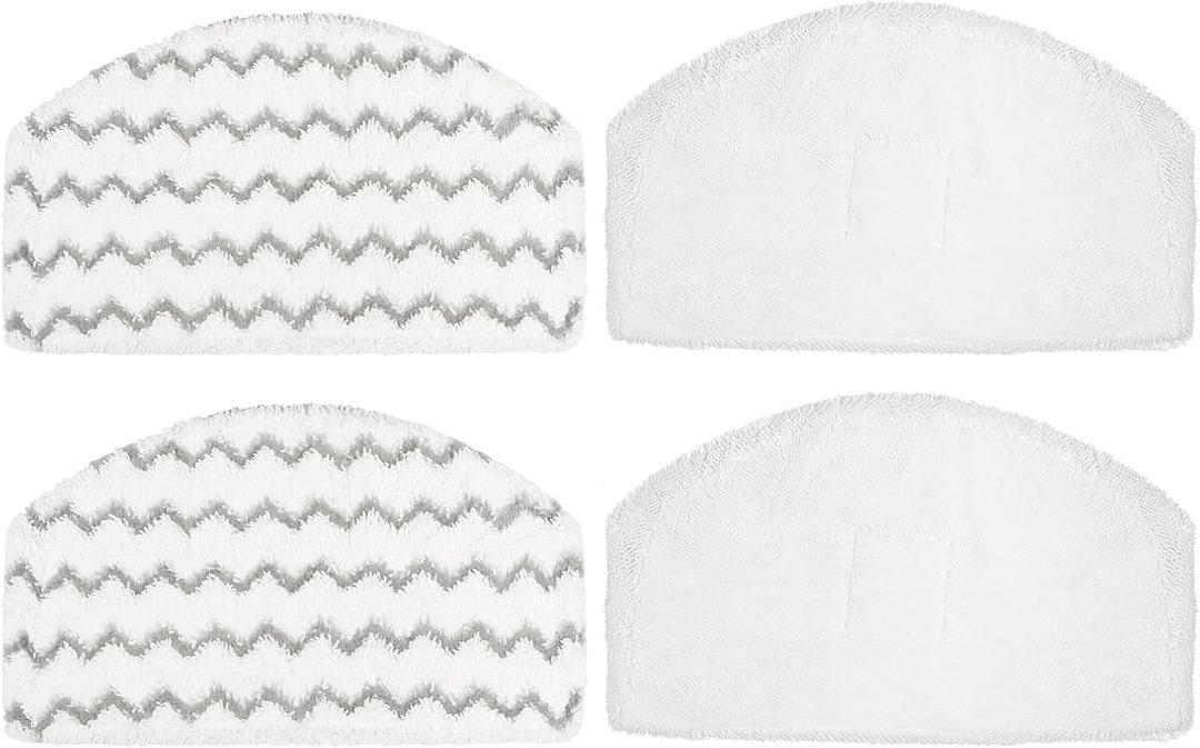 HOMEXCEL Steam Mop Replacement Pads Compatible with Bissell Powerfresh Steam Mop 1940 1806 1440 1544 Series, Model 19402 19404 19408 2685A 2075A 1940A 1940Q 1940T 1940W, Steam Mop Pads Refills, 4 Pack (White)