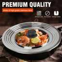 Universal Lid for Pots and Pans Skillets,Pot Lid fit 8.2, 9, 10, 11, 12 and 12.5 Inch Cookware, Large Replacement Frying Pan Cover, Stainless Steel Cast Iron Skillet Lids with Heat Resistant Knob