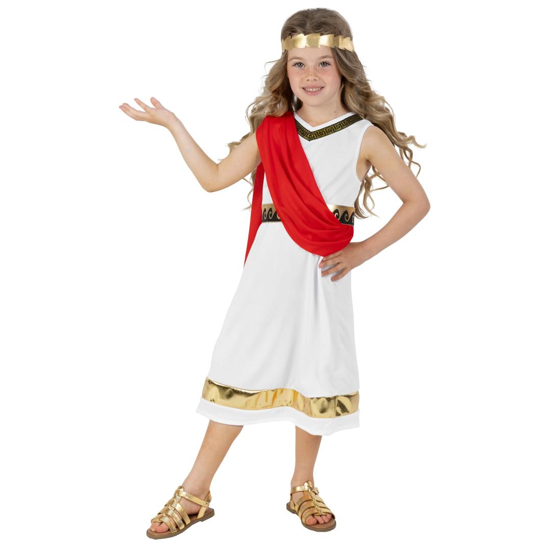 Fun Shack Roman Greek Goddess Costume Girls, Roman Costume Kids, Ancient Greek Costume Girls, Roman Girls Costume X-Large