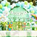 Vovocas St. Patrick's Day Treat Bags, St Patricks Day Goodie Gift Bags - Happy St Patrick's Lucky Clear Bag, 100PCS Saint Patricks Shamrock Baggies, Green Party Favor Cellophane Bag with Twist Ties