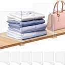 Shelf Dividers for Closet Organization Closet Dividers for Shelves, 6PCS Clear Shelf Dividers for Clothes Purse Bag Separators Acrylic Bookshelf for Organization (6Pack)