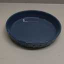 Fun Elements Shallow Dog Bowls, 8" Ceramic Dog Food Plate for Small and Medium Breeds, Non-Slip, Flat and Wide, Dishwasher Safe, Suitable for Puppies and Kittens (Blue)