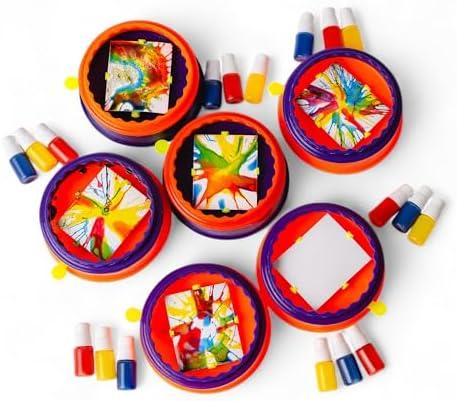 Natural State Novelty Toddler Arts and Crafts: Swirl Art Kit – Quick, Creative Fun for Parties, Classrooms & Playdates, Toddler Craft Kits for Kids Ages 4-8, 3-5 and up - 6 Kits. Only 5, number 6 use.