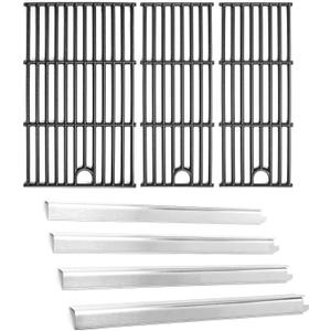 463365021 Grill Grates for Charbroil Performance 4 Burner 463365522 463352521 463350521 463350722 463352021 G426-0004-W1 G426-0005-W1 Heat Plate Replacement Parts for Charbroil Grill Grates Cast Iron