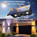 Solar Fence Lights, 2PACK Solar Wall Lights Outdoor Up and Down Waterproof IP54 Solar Light Outdoors for Yard Garden Pools House Deck Porch (Warm White & Natural Light & Cool White)