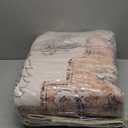 BESTSWEETIE 8x10 Area Rug Washable Rugs for Living Room, No Pile Boho Carpet for Entryway Bedroom Dinning Room, Vintage Carpet Print Distressed Non-Slip, 8 x 10 ft, Orange Pink Brown Earth Tones