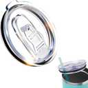 Compatible with Swig Lids Replacement,Swig Replacement Lid Fit for Swig12/18/22oz Tumbler,Clear and Sliding Anti Overflow Cuplid.