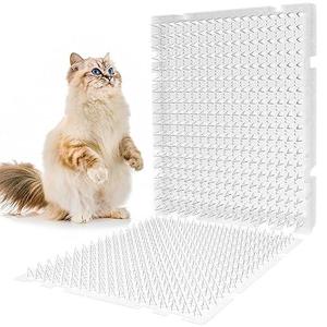 OCEANPAX Scat Mat for Cats 16 x 13 Inch, 10 Pack Cat Deterrent Mat Outdoor Indoor, Cat Spikes with 50 Stickers
