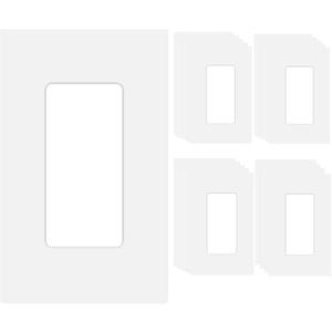 20 Pack 1-Gang Screwless Decorator Wall Plate Cover Switch Outlet Electrical Faceplate for Light Switche, Smart Switch, Receptacle, Dimmers, USB Outlet, GFCI, Child Safe Cover Plate, White