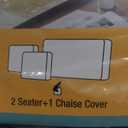 Ruaozz Couch Cushion Covers for Sectional Sofa Stretch Seat Cushion Covers Washable Sofa Slipcovers for L Shaped Soft Furniture Protector Pet Friendly (2 PC Seat + 1 PC Chaise Cover, Chocolate)