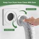 Dryer Vent Wall Plate with Quick Connect & Disconnect, Twist Lock Dryer Vent Connector Kit, 4 Inch Dryer Duct Connector Flange, for Wall Exhaust Vent, Ceiling or Warmhouse Air Circulation