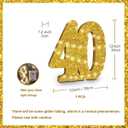 Eploger 40th Birthday Decorations for Men and Women,40th Anniversary Decorations,30cm Glod Glitter 40th Birthday Centerpieces for Table Decorations,Number 40 Table Topper Decor (Gold)