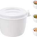 Microwave Rice Cooker - Non-Stick Microwave Steamer, BPA-Free 1.8L or 2.6L Container Perfect for Small Kitchens, Dorms, Singles & Quick Meals (1.8L)