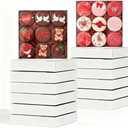 SLShePack 25PCS 6x6x1.25 Inches Baking Boxes with Clear display lid for Cookies, Macaron, Cakesicle, Dount, Pastry, Chocolate Covered Ores or More