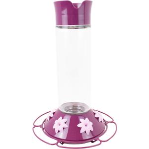 Perky-Pet 209BW Glass Hummingbird Feeders for Outdoors Hanging - 30 oz - Ant & Bee Guarded Royal Berry Bird Feeder