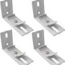 4PCS White Metal Vertical Blind Stand External Mounting Bracket Clamp Suitable for Top Width 1-1/2 Inch Rail