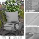 Premium 16x16 Inch Outdoor Throw Pillows Set of 2Fabric with 1500-Hour Color Fastness Waterproof TPU Inner Lining Decorative and Durable for Patio Garden and Indoor Use, Gray