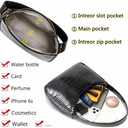 Shoulder Bags for Women, Cute Hobo Tote Handbag Mini Clutch Purse with Zipper Closure (Large, Crocodile&black)