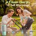 Portable Bottle Warmer with 120W Fast Heating, Portable Milk Warmer for On-the-Go Use, 18000mAh Rechargeable with Long Battery Life, 316 Stainless Steel Warmer for Breast Milk, Formula & Water